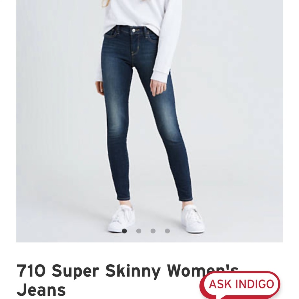Levi’s 710 super skinny jeans size 24